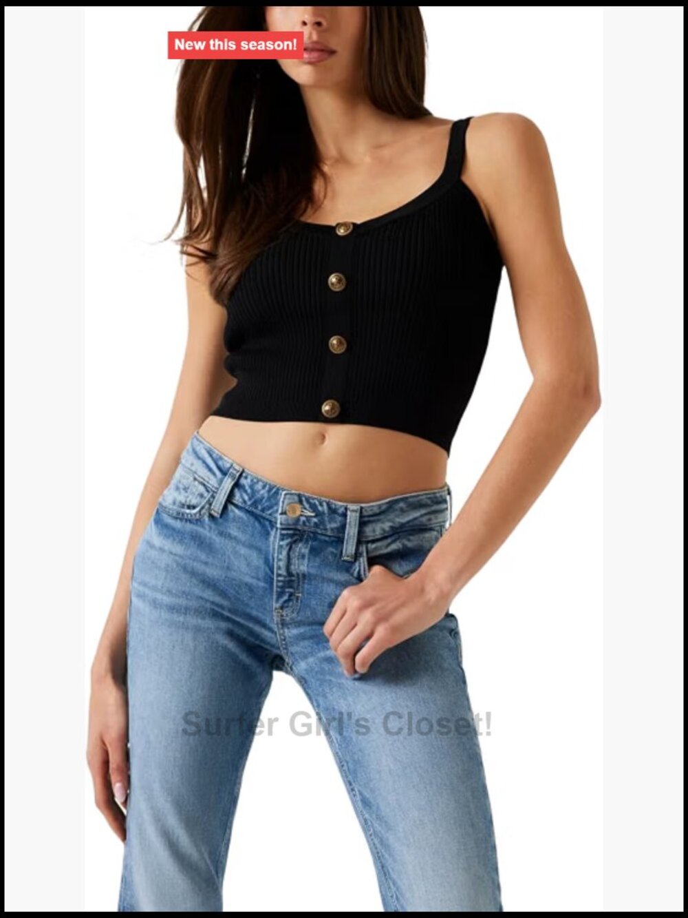 Cropped Sleeveless V-Neck Women's Sweater
